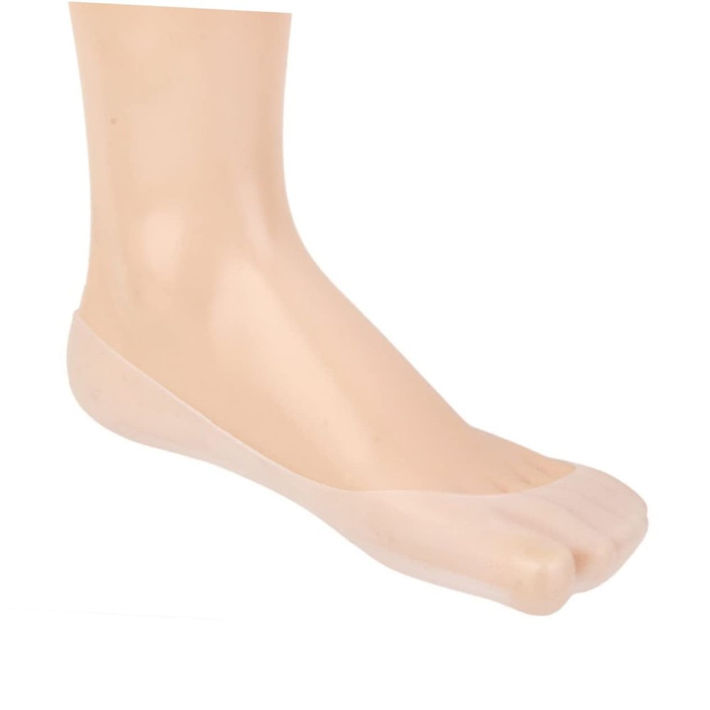 FRCOLOR Moisturizing Silicone Gel Heel Socks for Foot -Grade Soft Cushion Protectors Washable and Reusable for Cracked Heels and Dry Skin Relief