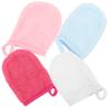 Baluue 16pcs Facial Cleaning Gloves Washable Makeup Remover Gloves Gentle Cleanser Face Mitts Moisturizing Sleep Mask Microfiber Wash Mitts view 2