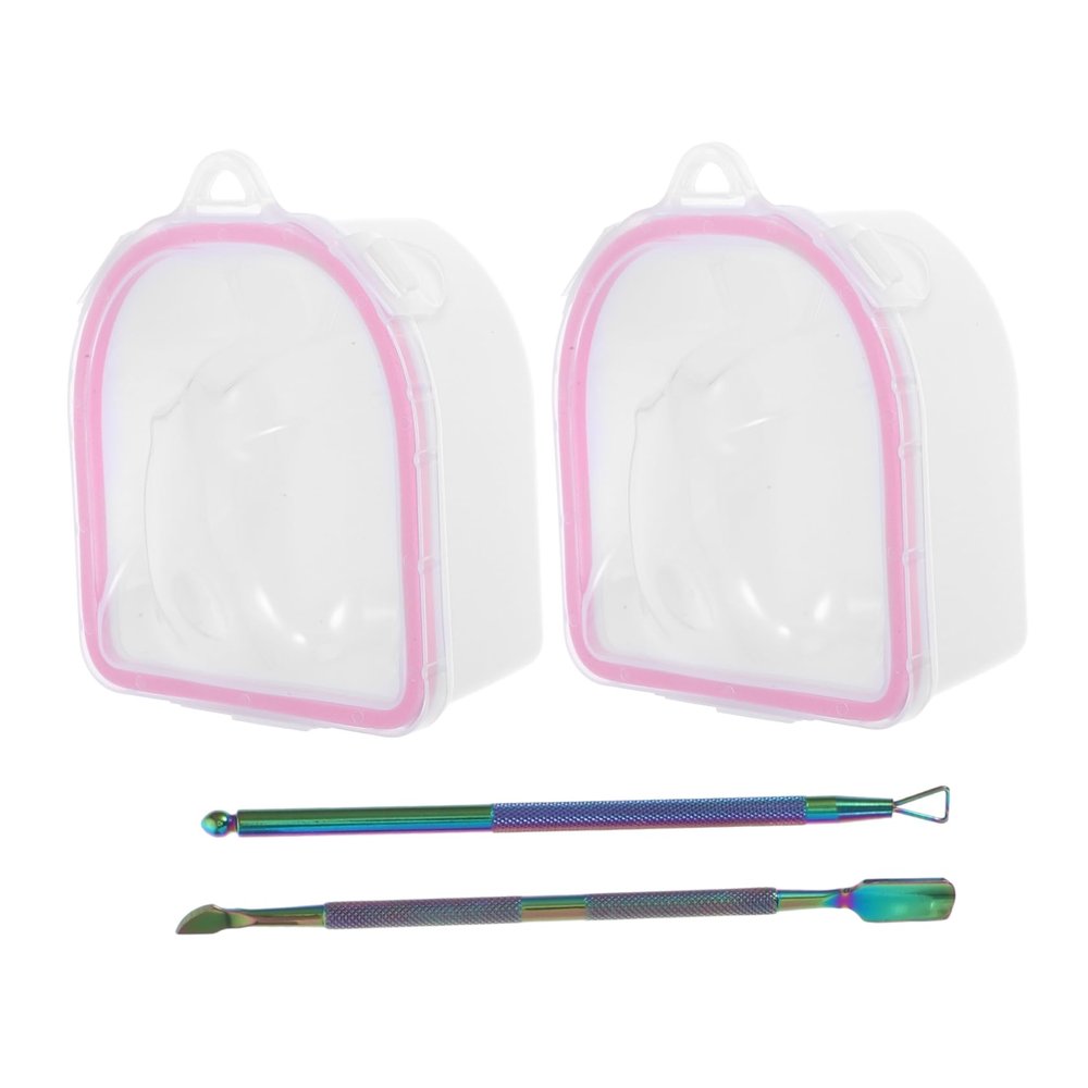 Beatifufu 1set Nail Soaking Bowls for Manicure Dual Layer Nail Art Supply for Cuticle Softening and Treatments for and Care