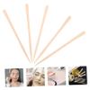 minkissy 100pcs Wooden Wax Sticks for Hair Removal Smooth Surface Applicators for Body Face and Eyebrow Waxing Irregular Wax Wands for Personal Care view 2
