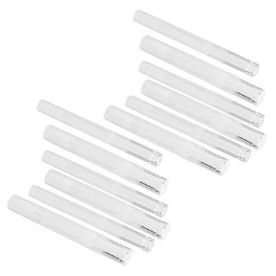 Didiseaon 12pcs Nail Oil Pens Transparent Cuticle Applicators with Brush Tip for Nail Nutrition Essential Oils and Lip Gloss Portable Containers
