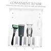 FRCOLOR Hair Tools Organizer Wall Mount Rack for Men Barber Hair Clipper Holder view 4