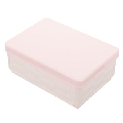 Anneome Plastic Storage Boxes Lids Makeup Brush Cosmetics Organizer Small Storage Container for Office Home Dorm