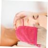Baluue 4pcs Reusable Makeup Remover Gloves Soft Facial Cleaning Mitts Skin-friendly Washable Face Scrubber for and Exfoliating for Home and Travel view 2