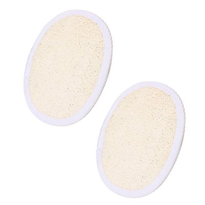 Baluue 2pcs Exfoliating Loofah Pads for Body Scrubbing Natural Bath Sponge for Deep Cleansing and Skin Care for Home Shower Use