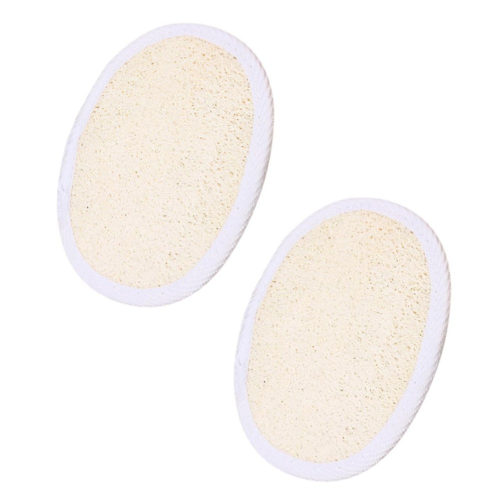 Baluue 2pcs Exfoliating Loofah Pads for Body Scrubbing Natural Bath Sponge for Deep Cleansing and Skin Care for Home Shower Use