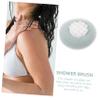 TOVINANNA Bath Shower Brush Suction Cup Exfoliating Body Scrubber for Adults Compact Design for Comfortable to Hold for Back Cleansing Light Blue view 4