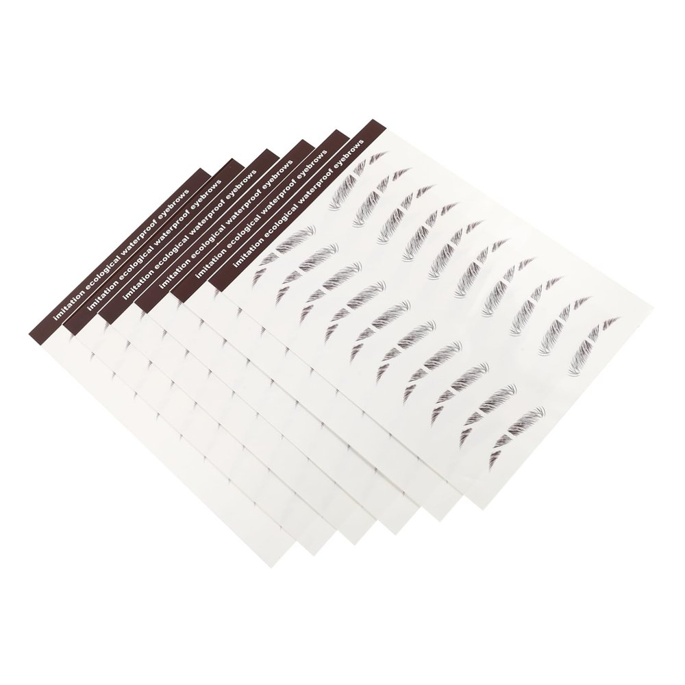 Baluue 6pcs Eyebrow Tattoos Stickers for Women Temporary Brow Stickers for Natural Full Look Easy Application Makeup Lovers Eyebrow Shaping Tool