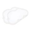 NOLITOY 2pcs Cloud-Shaped Cosmetic Mirrors Hanging Vanity Mirrors for Desk High Definition Makeup Reflection Girls Home White view 1