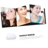 NOLITOY 2pcs Cloud-Shaped Cosmetic Mirrors Hanging Vanity Mirrors for Desk High Definition Makeup Reflection Girls Home White view 3