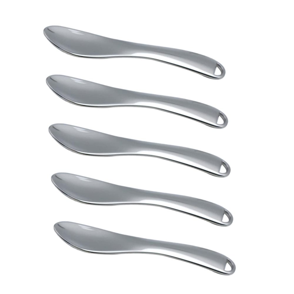 Baluue 5pcs Skincare Spatulas for Face Cream Makeup Lotion Scoop Beauty Scoop Eye Spoon Makeup Spoons Portable and Lightweight