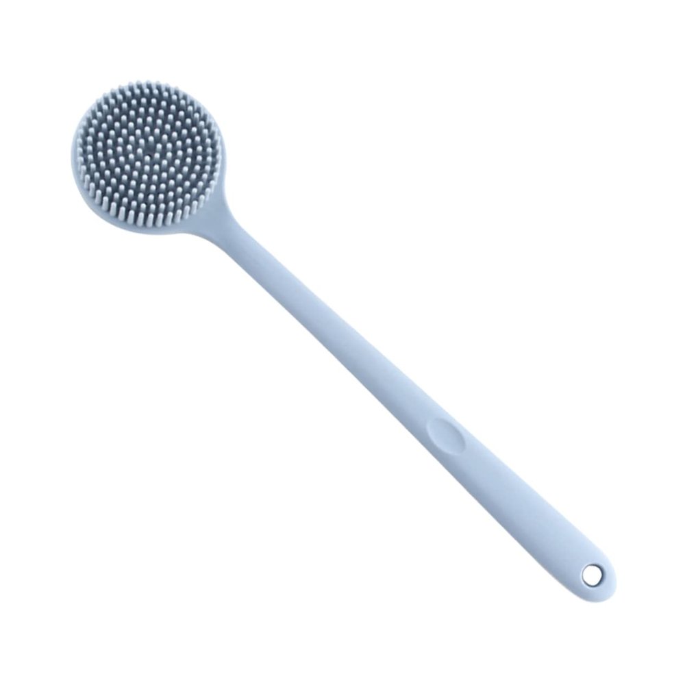 Baluue Body Brush Silicone Bristles Long Handle Shower Brush Back Exfoliator Ergonomic Design for Lower Limb Reach