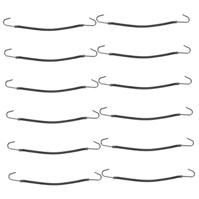 HAPINARY 24pcs Elastic Double Hook Hair Bands for Women Rubber Ponytail Holders for Thick Curly Hair Black Accessories for Easy Styling