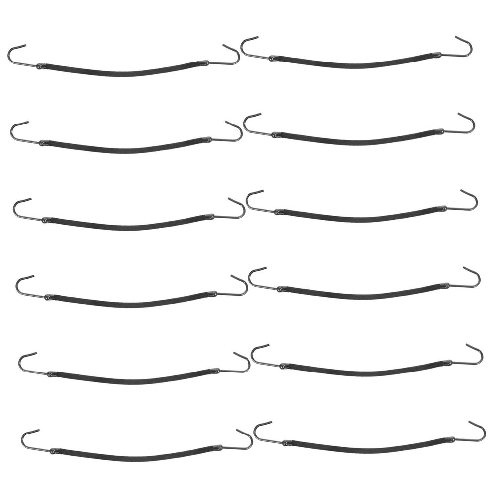 HAPINARY 24pcs Elastic Double Hook Hair Bands for Women Rubber Ponytail Holders for Thick Curly Hair Black Accessories for Easy Styling