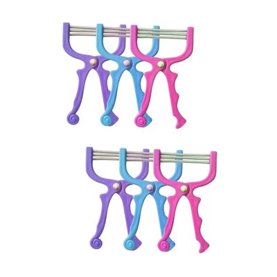 Beatifufu 6pcs Spring Facial Hair Epilators Painless Hair Removal Tool for Face Portable Design for Men and Women for Upper Lip Chin and Cheeks Random Colors