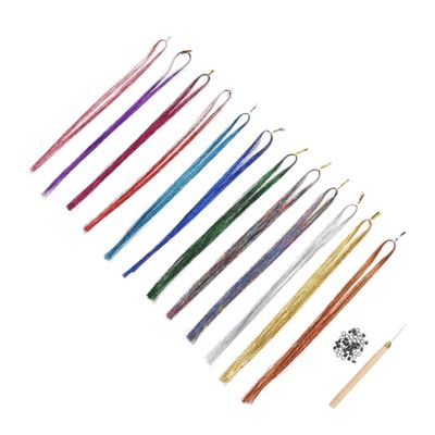 Baluue Hair Tinsels for Women Girls Boys and Girls Braiding Hair Accessories Tool Tinsel Braiding Kit