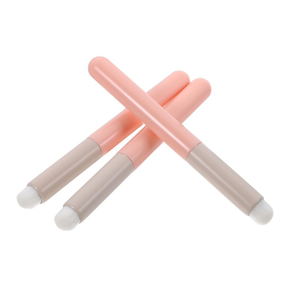 FOMIYES 3pcs Lip Brush Applicators Round Tip Lip Brush for Makeup Travel-friendly for Women and Girls
