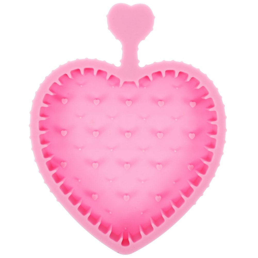 Baluue Silicone Makeup Brush Cleaning Mat Durable Clean Tool for Quick Makeup Tool Maintenance Pink Color