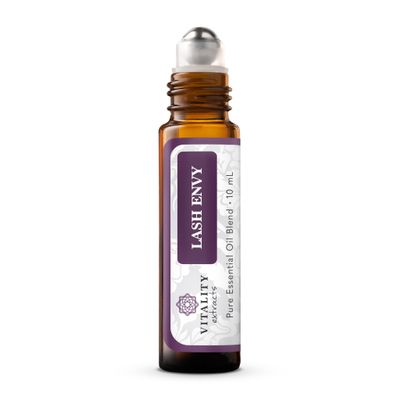 Vitality Extracts Lash Envy Roll-On - Eyelash Enhancing Serum, Essential Oil Blend, Castor Oil, Thicker & Fuller Looking Lashes, Fatty Acids