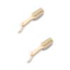 HAPINARY 2pcs Natural Boar Bristle Foot Exfoliating Brush with Wooden Handle Dry Shaver for Feet view 1