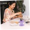 Didiseaon Brush Cleaner Cup Makeup Brush Holder Lid Portable Cleaning Cup for Artists view 3