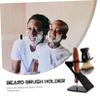 NOLITOY Acrylic Beard Brush Holder and Razor Stand Portable Design for Shaving Brush and Safety Razor Storage Elegant and Easy to Clean Shaving Accessory view 4