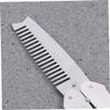 TOVINANNA Men's Folding Beard Comb Anti-static Stainless Steel Mustache Tool for Home and Salon Lightweight Portable Smooth Teeth for Easy Grooming and Shaping view 3