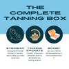 10 Pack of Tanning Bed Lotion Packets + Eyewear  The Tan Box, Best Indoor UV or Outdoor Sun Cream, Dark Accelerator with Goggles (0.5 oz each) view 2