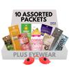 10 Pack of Tanning Bed Lotion Packets + Eyewear  The Tan Box, Best Indoor UV or Outdoor Sun Cream, Dark Accelerator with Goggles (0.5 oz each) view 3