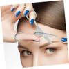 FOMIYES 4pcs Round Tip Small Stainless Steel Eyebrow Grooming Scissors for Safe Trimming Multi-functional Beauty Scissors for Eyebrows Nose Hair and Beard Care view 3