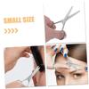 FOMIYES 4pcs Round Tip Small Stainless Steel Eyebrow Grooming Scissors for Safe Trimming Multi-functional Beauty Scissors for Eyebrows Nose Hair and Beard Care view 4