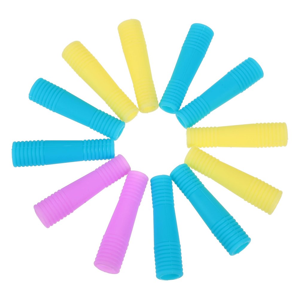 FOMIYES 6pairs Silicone Cuticle Scissor Handle Sleeves Non-slip Trimmer Cover for Enhanced Grip Durable and Flexible Design Random Colors for Manicure Enthusiasts