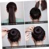FRCOLOR 3sets Hair Donut Bun Makers Kit Includes Donut Bun Tools U-shaped Hairpins Elastic Bands for Styling view 3