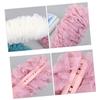 MERRYHAPY Shower Scrubber for Body Mesh Bath Brush Long Handle Bath Brush Exfoliating Back Scrubber Delicate Grid Design view 2