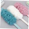 MERRYHAPY Shower Scrubber for Body Mesh Bath Brush Long Handle Bath Brush Exfoliating Back Scrubber Delicate Grid Design view 3