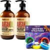 PURE NATURE LUX SPA Aromatherapy Shower Steamers Set and Argan Oil Shampoo and Conditioner Set view 1