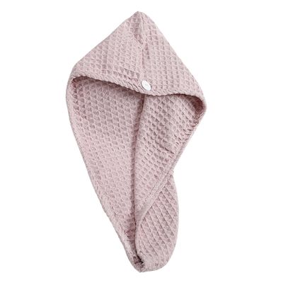 Baluue 1pc Ultra Absorbent Waffle Hair Towel Fast Drying Dry Hair Cap for Home Hotel and Travel for Bathing and Gym Use