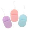 FRCOLOR 3pcs Facial Sponges Exfoliating Face Scrubbers for Makeup Removal Soft Seaweed Sponges for Women and Pink view 1