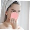 FRCOLOR 3pcs Facial Sponges Exfoliating Face Scrubbers for Makeup Removal Soft Seaweed Sponges for Women and Pink view 3
