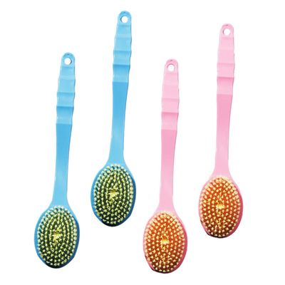 FOMIYES 4pcs Long Handle Bath Brush Double-Sided Massage Brush Body Scrubber Bath Accessories