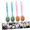 FOMIYES 4pcs Long Handle Bath Brush Double-Sided Massage Brush Body Scrubber Bath Accessories view 3