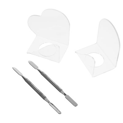 Didiseaon 2sets Acrylic Liquid Foundation Mixing Palette Finger Holes for Makeup and Nail Beauty Supply Tool for Salons and Home Use