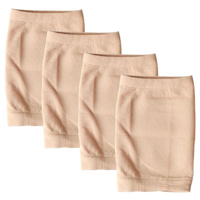 NOLITOY 4pairs Heel Protector Socks for Moisturizing and Cushioning Comfortable Ankle Compression Sleeves for Sports and Stand Duration Skin Tone