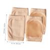 NOLITOY 4pairs Heel Protector Socks for Moisturizing and Cushioning Comfortable Ankle Compression Sleeves for Sports and Stand Duration Skin Tone view 2