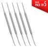 Ingrown Toenail File and Lifter Cuticle Pusher and Nail Cleaner, Dual Ended Nail Care Tool, Stainless Steel (Pack of 5) view 2