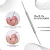 Ingrown Toenail File and Lifter Cuticle Pusher and Nail Cleaner, Dual Ended Nail Care Tool, Stainless Steel (Pack of 5) view 3