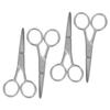 Didiseaon 4pcs Stainless Steel Eyebrow Scissors Round Tips for Safe Trimming of Nose Hair Eyebrows and Beards Precision Grooming Scissors for Men and Women view 1
