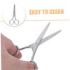 Didiseaon 4pcs Stainless Steel Eyebrow Scissors Round Tips for Safe Trimming of Nose Hair Eyebrows and Beards Precision Grooming Scissors for Men and Women view 4