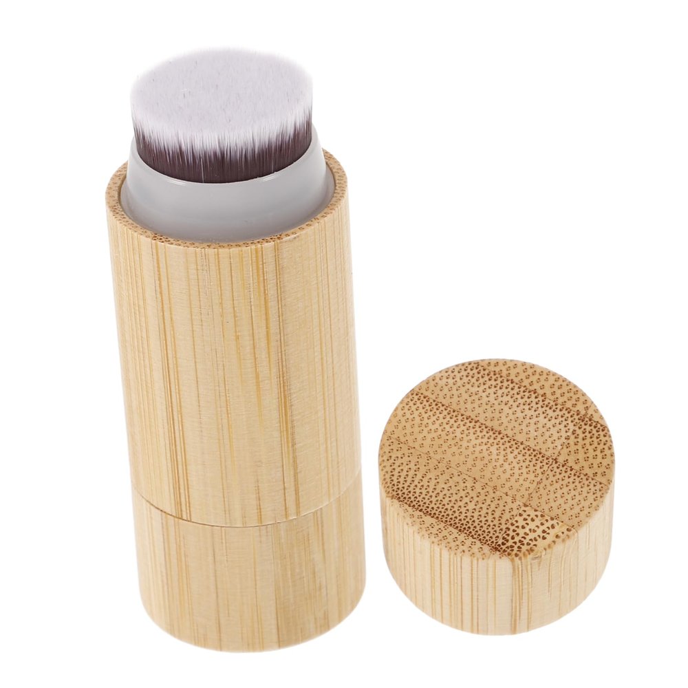 Didiseaon Portable Foundation Brush Roller Lightweight Makeup Brush for Women Dual-sided Volcano Stone Soft Bristles for Liquid Powder Foundation for Travel and Daily Use