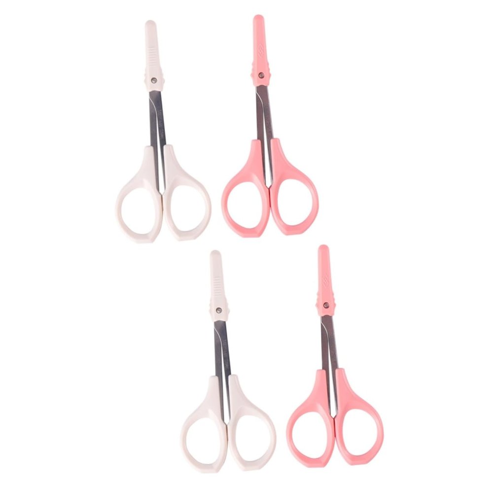 Didiseaon 4pcs Chic Fashion Eyebrow Scissors High Precision Trimmer Beauty Tool Eyelash Scissors for Women Haircut Ingrown Hair Treatment